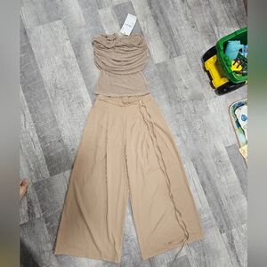 Elegant Tan Women's Jumpsuit